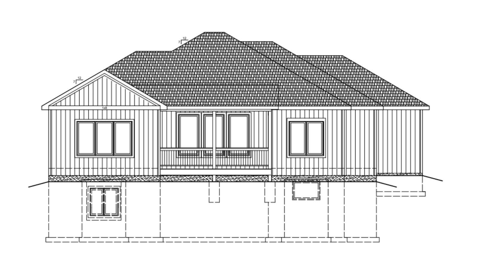 Hesston II Rear Elevation