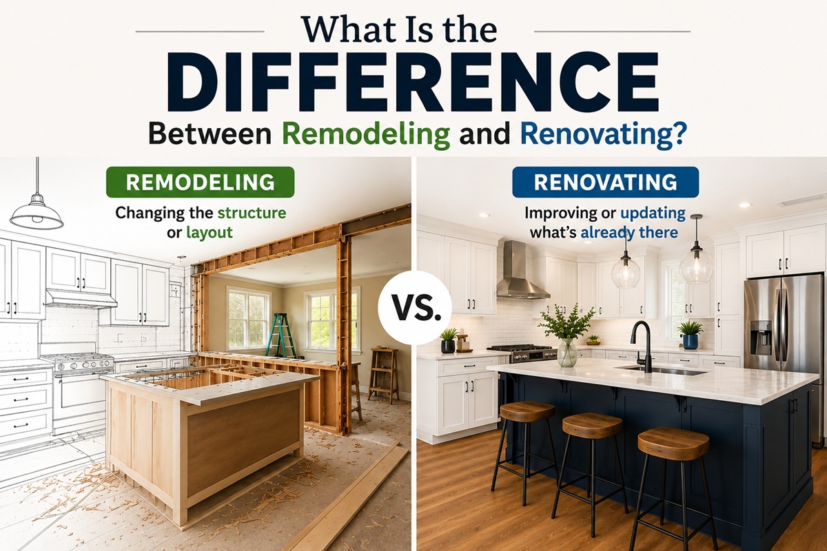 Difference Between Remodeling and Renovating